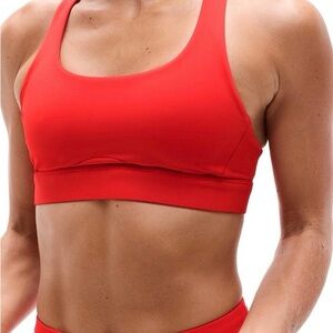 Athleta Red Sports Bra NWOT